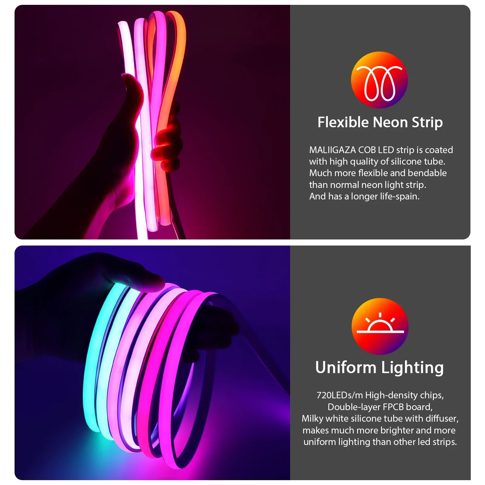 Striscia LED COB 12V 24V IP68  - Outdoor Power Strip Weatherproof recensione e prezzo